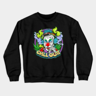 Urban Style Clown with Headphones Crewneck Sweatshirt